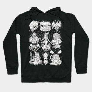 tatto-ohs - white ink Hoodie